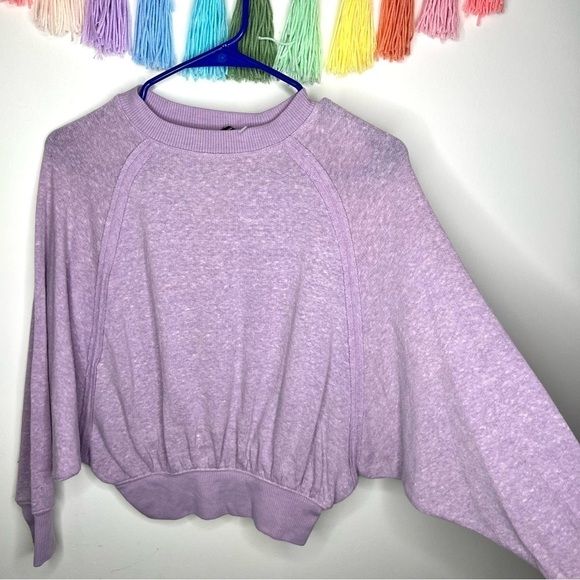 Out From Under Urban Outfitters Purple Lavender Batwing Slouchy Boho Top XS - Picture 5 of 14